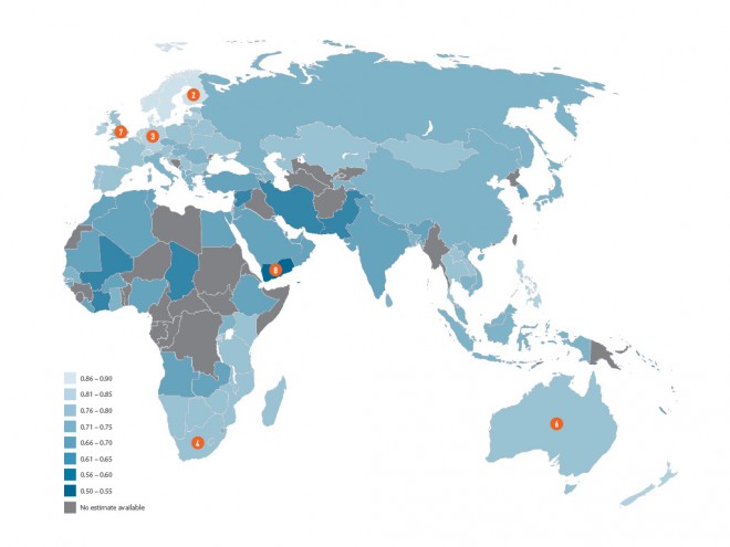 Global Review Countries With The Most And Least Gender Equality